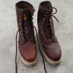 Justin lace up work boots